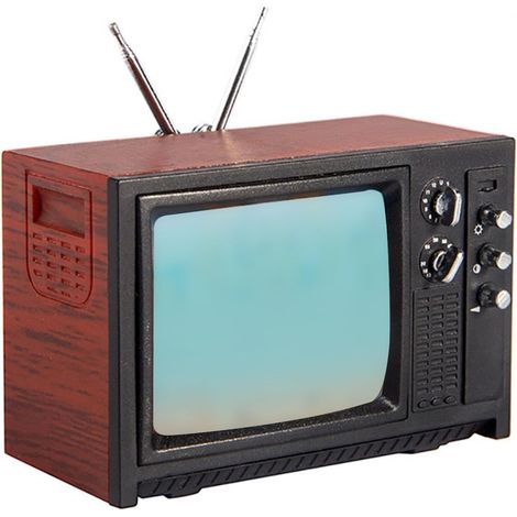 1:12 échelle Maison de Poupée Miniature TV Rétro Vintage Modèle de Télévision pour la Décoration de Salon, Accessoires Miniatures Bricolage, 5.1x3.8x2.4 Cm (Rouge) (1/5)