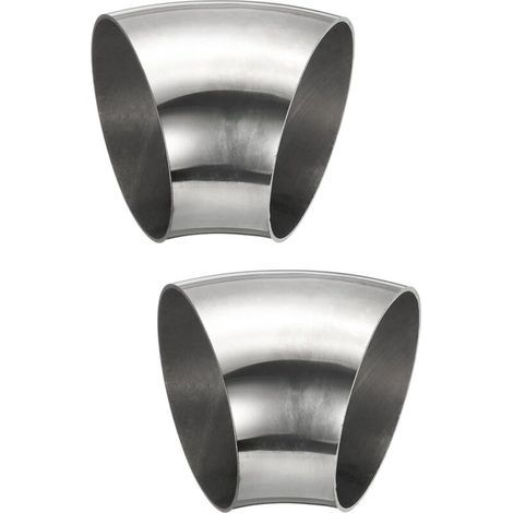 70 mm Außendurchmesser Stahl-Auspuffkrümmer, 2 Stück, 45 Grad, für Auspuffrohr-Handlauf. (1/4)