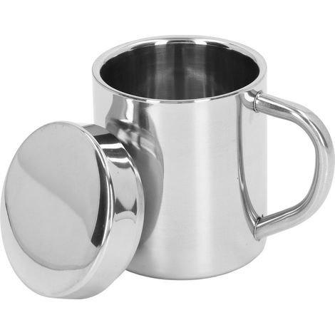 Tasses à Double Paroi en Acier Inoxydable Tasse d'arrosage Isolée Tasse d'eau Tasse à Boire Tasse d'abreuvoir Isolante pour Tasses à Bouillon Amine Bouillon C (M 27x18x22cm /. (1/5)