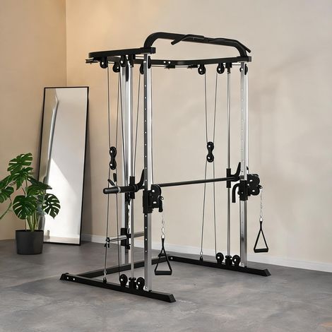 Rack à squat 16 niveaux réglable de 25 à 175 cm