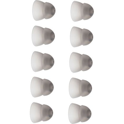 10 Pièces Dômes de Rechange 10mm pour Prothèses Auditives, Bouchons d'Oreille en Silicone Noir pour Amplificateurs d'Ouïe (1/5)