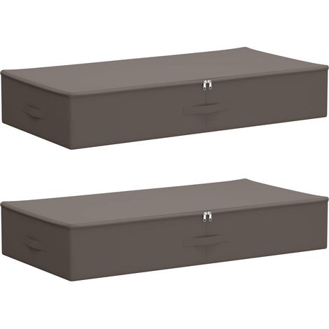 Storage Box 2 pcs Grey 100 x 50 x 18 cm Non-woven fabric vidaXL