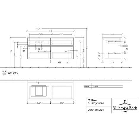 Villeroy & Boch C11300AA WTUS Collaro C11300 1200x548x500mm 4