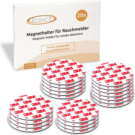 20x Magnethalterung 70mm für Rauchmelder Feuermelder Magnet-Befestigung (1/5)