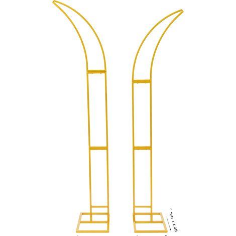 Arco de boda, estructura de acero resistente, decoración versátil para eventos, color dorado, 2,1 m (1/2)