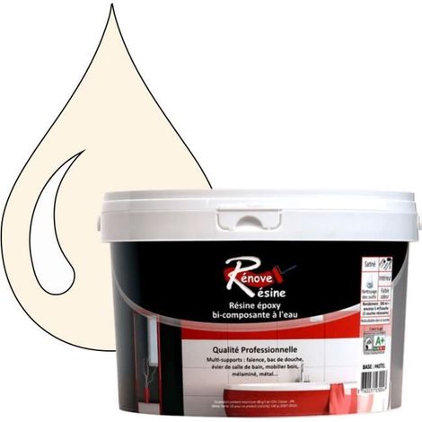 Peinture Résine - Rénove Résine 0.5L - Blanc crème - Brillant - Multi-supports (Carrelage, Faïence) (1/4)