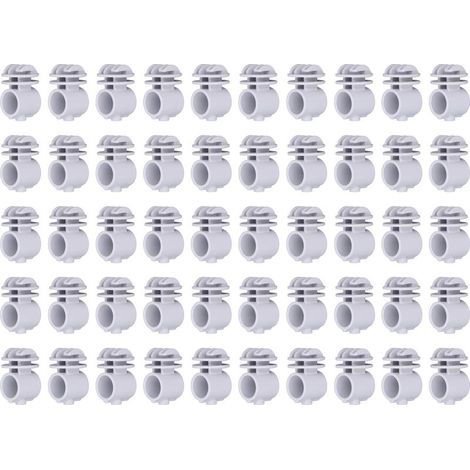 50 pièces/ensemble 2.1CM vis isolantes accessoires de système de grille d'impulsion pour tige de roulement de clture électronique gris. (1/5)