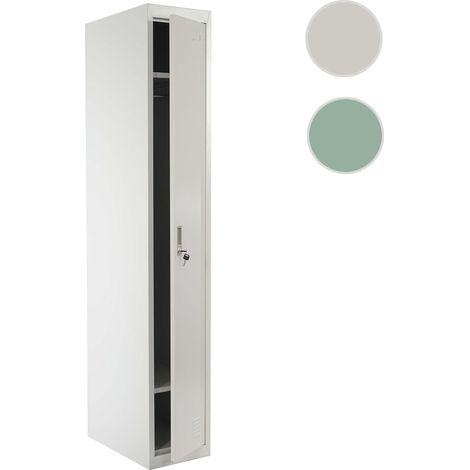 Vestiaire Boston T163, armoire métallique de personnel, 180x30x50cm selon ASR  gris