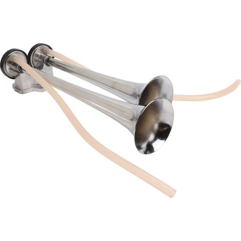 Klaxon pneumatique à double trompette 130 dB puissant, 12 V, avec compresseur pour voiture, camion et bateau (1/5)