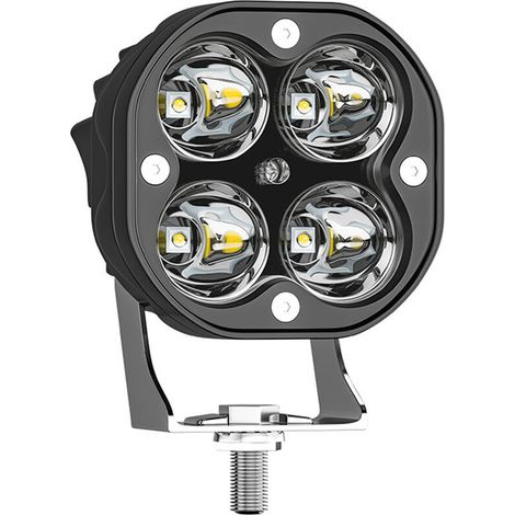 1pc 40W 3 canaux LED lampe de travail, projecteur carré, 6500K LED conduite lumière pour 9-80V voiture camion hors route ATV SUV (1/5)