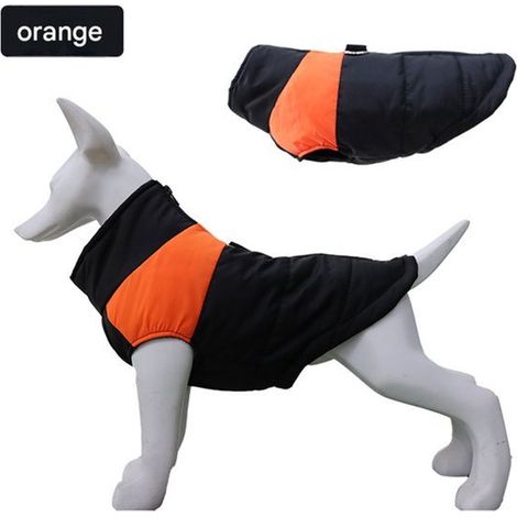 Cardigan Baumwolljacke mit Farbblöcken orange und schwarz Größe M Brustumfang 42 cm empfohlen für Haustiere von 2 3-3 6 kg wasserdichter 2,3 3,6 kg