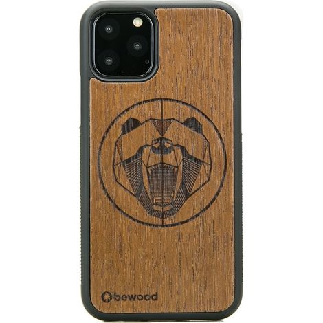 Holzhülle für iPhone 11 PRO MERBAU BÄR (1/3)