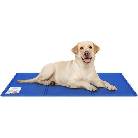 Tapis rafraichissant pour chien 90x50cm – Auto-refroidissant en gel non toxique – Étanche et pliable – Pour grands chiens – (1/5)