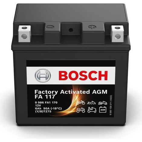 Batería de Moto Bosch FA117 (YTZ7S-BS) 6Ah 90A 12V (1/5)