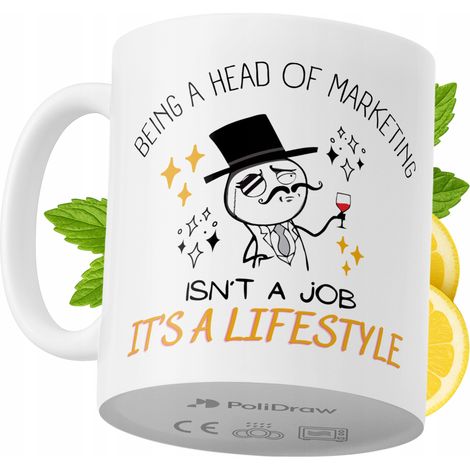 Lustige Kaffeetasse mit witzigem Textdesign für Marketingleiter – ideal für Geburtstage, Namenstage, Feiertage und besondere Anlässe. Hochwertige Tasse für Homeoffice und Arbeit. Farbe: Weiß, 330 ml.