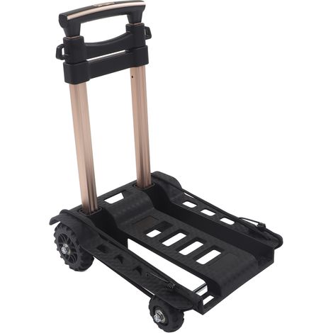 Chariot pliant à 4 roues silencieuses, diable réglable pour bagages et courses, capacité de charge 40 kg (1/5)