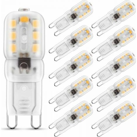 G9 LED Bulb 3W Warm White 3000K, 230V AC 220lm, 360° Wide Beam, G9 Base, Pack of 10 [Energy Class A+] (1/5)