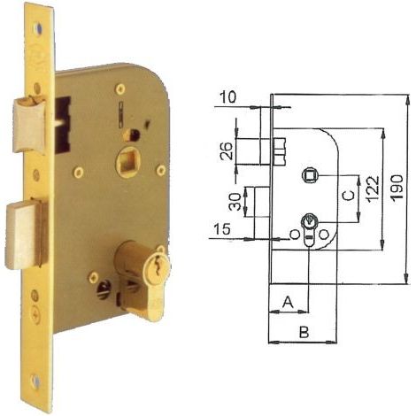 Cerradura Ucem 5134-hl/50 (1/2)