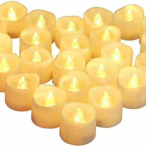Bougies LED Flamme Vacillante Lumière 24 pcs,Bougies électriques Bougies de Noël pour Noël, Arbre de Noël, paques, Mariage (1/5)