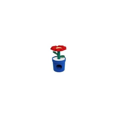 GOPLUS Arbre à Chat d'Intérieur, Tour pour Chatons avec Perchoir Rembourré en Forme de Fleur, Griffoir, Niche avec Coussin, Feuilles Pliables, Centre d’Activité pour Animaux de Compagnie (Rouge)