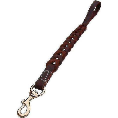 Laisse Courte En Cuir Pour Chien Laisse Anti-Déflagrante Pet Walking Training Lead (1/5)