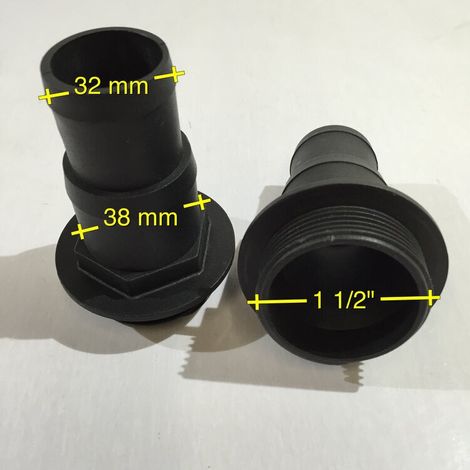 Adaptateur Fileté 32/38 mm pour Pompe à Sable SPS – Noir – Compatible SPS100, SPS75, SPS50, SPS25 (1/4)
