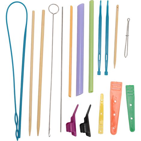 Juego de 14 Piezas para Voltear Tubos de Tela, Herramienta de Costura Ajustable en Acero Inoxidable y Bambou – Ideal para Manualidades y Hogar (1/5)