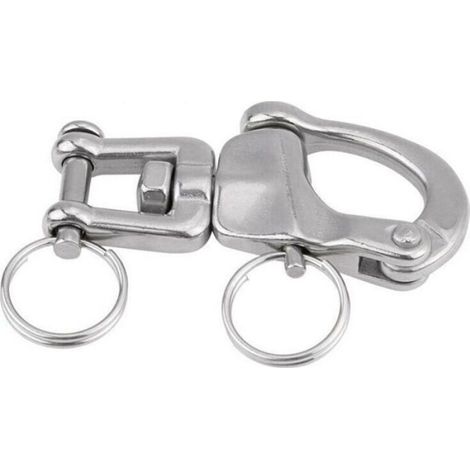 2 Pcs Mousquetons Pivotants Inox 316 – Émerillons Renforcés pour Pêche & Outdoor (1/4)