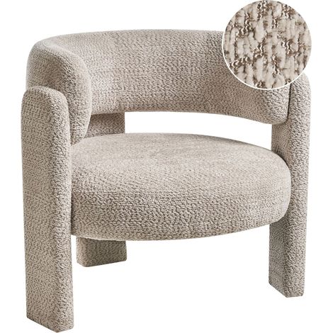 Sessel BUREA Chenillegewebe Hellbeige (1/5)