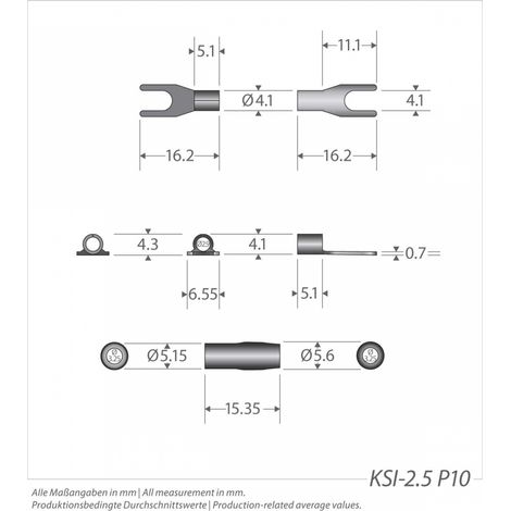 Cosses à fourche SINUSLIVE KSI 2,5 mm² (10 pièces) (1/2)