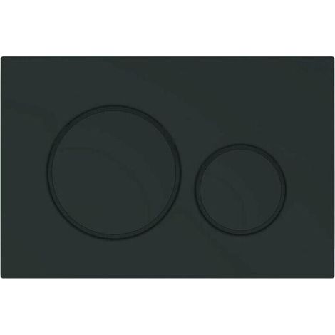 Plaque de Commande WC Compatible avec Geberit Sigma 20 Duofix - Noir Mat 115.882.16.1 - Montage sans Outil (1/2)
