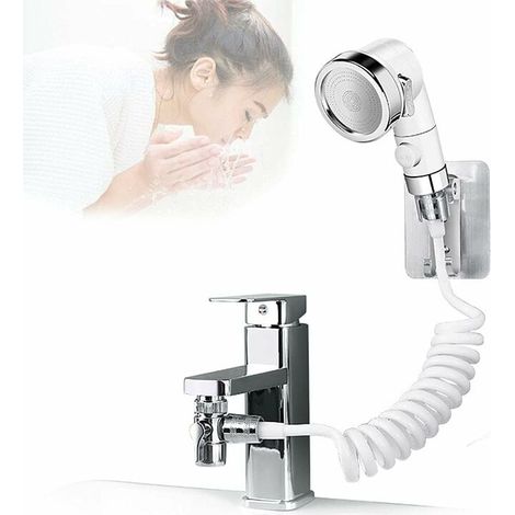 Basin mixer Shower set for washbasin, multi-function shower, hand shower, faucet filter Suitable for washbasin or clean washbasin Internal thread 23-24mm External thread 22mm (1/5)