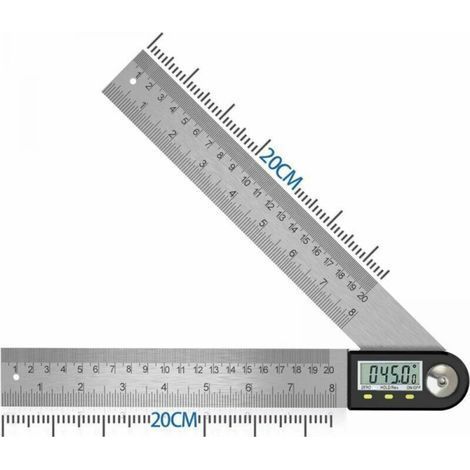 Digital Angle Finder 0-360° Digital Inclinometer Stainless Steel Angle Protractor Ruler with LCD Display for Woodworking Construction Repair (1/5)