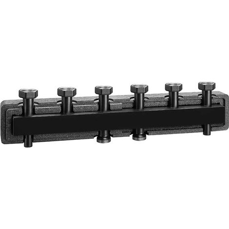 Collettore per impianti di riscaldamento e condizionamento, con coibentazione. 3 derivazioni Caleffi 550230 Nero (1/3)
