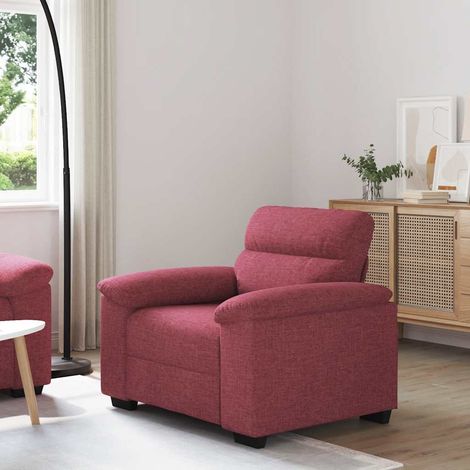 vidaXL Canapé/Fauteuil rouge vin 100x81x84 cm tissu (1/5)