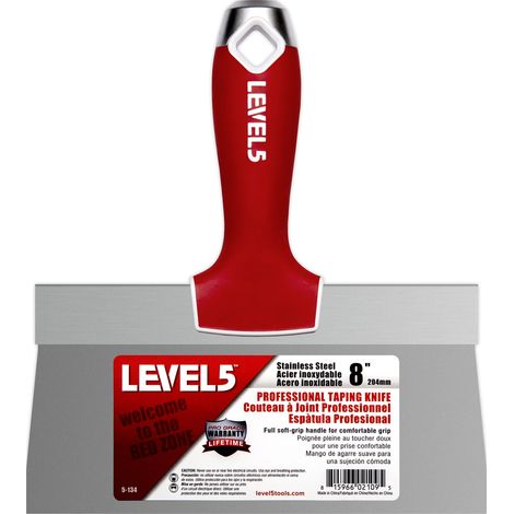 LEVEL5 Fassadenspachtel 8"/204mm Klinge Edelstahl 5-134 (1/4)