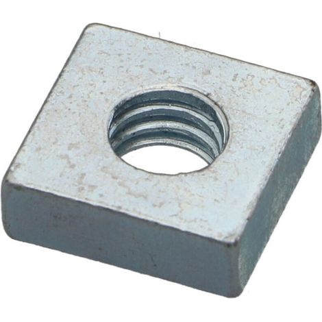 Ecrou carré M6 14X14X6 Acier zingué-1 pièce - Ecrou carré M6 14X14X6 Acier zingué-1 pièce (1/2)