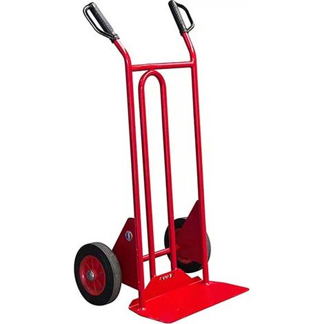 Diable acier charge 250kg - Roues caoutchouc et poignées à gardes - 810200020