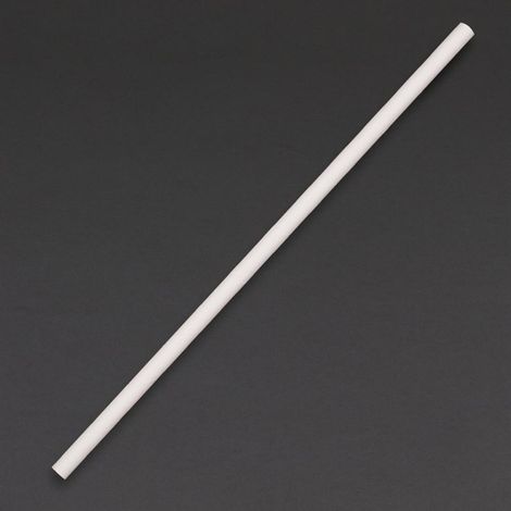 Pailles Biodégradables Blanches en Papier - Lot de 250 - Fiesta Green (1/4)