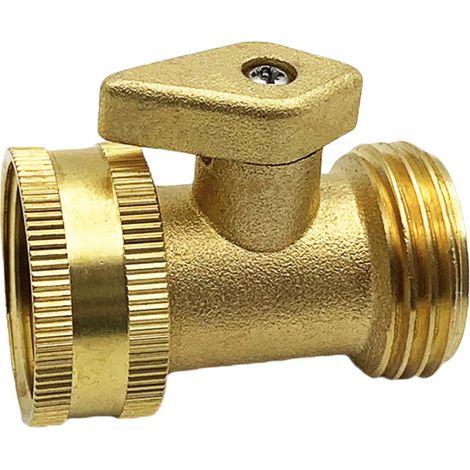 Vanne simple passage en laiton vanne d'arrêt tuyau jardin 3/4 pouces avec interrupteur (1/5)