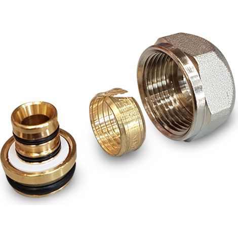 Adaptateur eurocône nickelé pour collecteurs avec raccords 3/4" - Tube multicouche diamètre 16 épaisseur 2,0