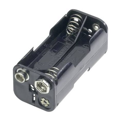 Support de pile 4x LR3 (AAA) Goobay 11990 raccordement par empreinte pile 9V (L x l x H) 54.5 x 26 x