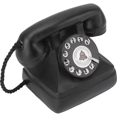 Grand modèle de téléphone décoratif rétro en résine, style vintage, à cadran rotatif, idéal pour décorer une vitrine de café ou de bar (type 13). (1/5)