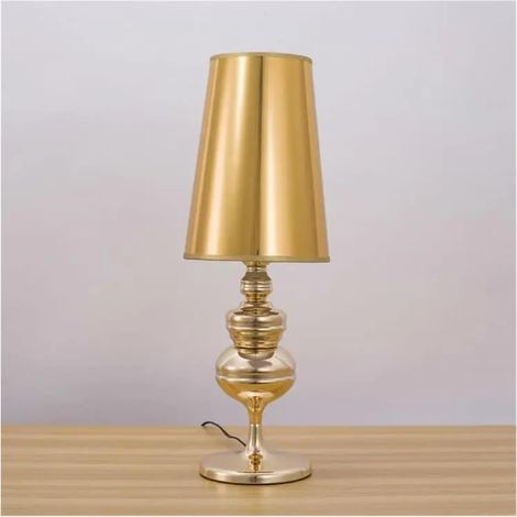 Lampe de table Défender Style Moderne, Douille E27 110V, Grand Modèle Doré, Éclairage pour Chambre et Salon, Décoration Élégante (Or) (1/5)