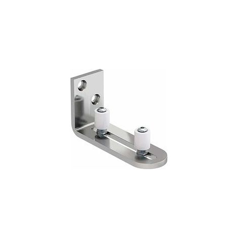 Guide de plancher ajustable en acier inoxydable – Support stable pour portes coulissantes – Installation rapide en 10 minutes – Finition satinée (1/5)