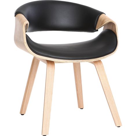 Silla nórdica negro y madera clara ARAMIS (1/4)