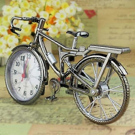 Réveil de table créatif vintage en forme de vélo avec chiffres, décoration intérieure ( ) (1/5)