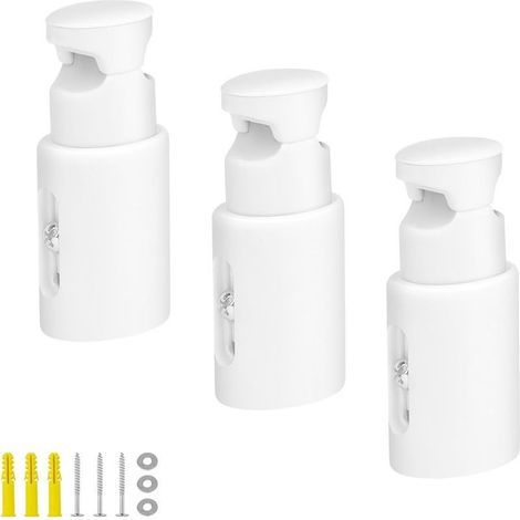 3 Pièce Fixations pour Radiateur Sèche Serviette, Support de Fixation pour Radiateur, pour Radiateurs de Salle de Bains Droits ou Courbés (1/5)