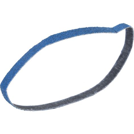 Ortviai Bande abrasive pour ponceuse à bande – 10 unités, zirconium-corindon bleu, grain 120, 330 x 10 mm (1/5)