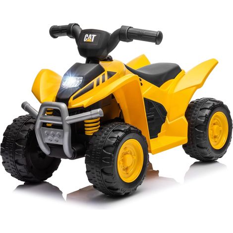 GOPLUS Quad Electrique Enfants Cat 6V, Voiture Electrique Enfants avec Phare LED, Klaxon,par Batterie pour Garçons et Filles de3 Ans+, Charge 25KG, 2,8 Km/h, Jaune (1/5)